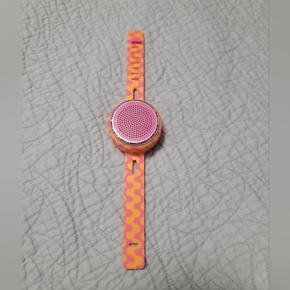 Pink and Orange Wearable Speaker